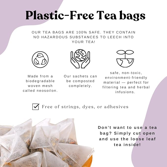 AutoimmuniTea – AIP Stress Relief, Bedtime Blend for Restful Sleep, Calming Tea for Stress, Lavender, Tulsi, Passion Flower Organic Blend - 15 Tea Bags (30 Cups) - Bloomnest