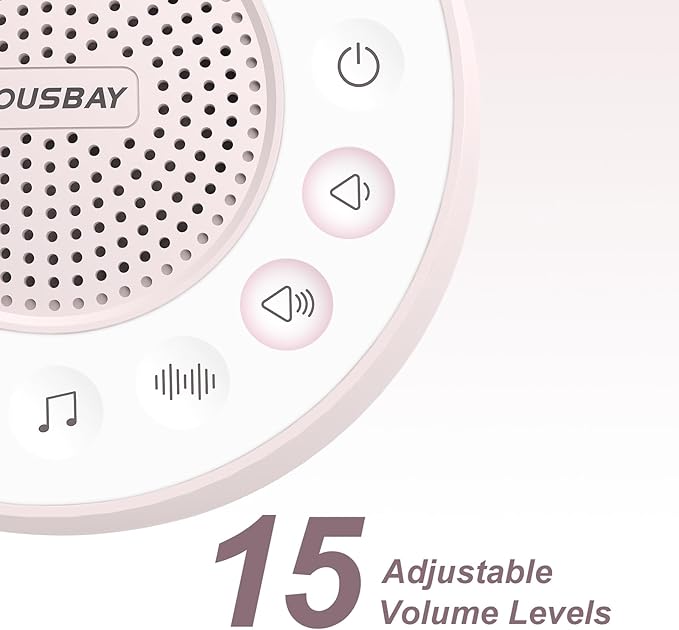 Housbay White Noise Machine with 31 High Fidelity Soothing Sounds, 5W High Power Loud Enough Speaker, Easy Volume Control, Sleep Timer, Sound Machine for Baby, Kids, Adults, Light Sleeper - Bloomnest