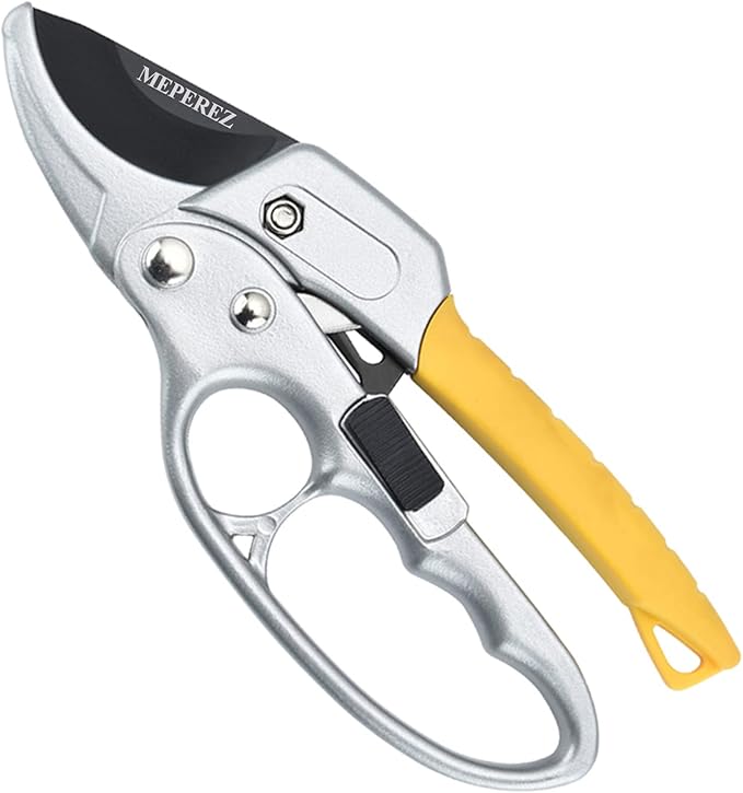 Ultra Sharp Germany Steel Pruning Shears - Cuts 3X Easier, Ergonomic Design - Weak Hand Arthritis Snips, Effortlessly 1-Inch Cut Capacity Heavy Duty Garden Scissors, Sharp Garden Clippers - Bloomnest