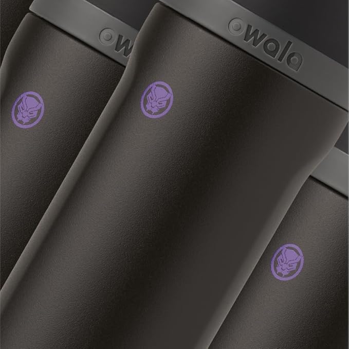 Owala Marvel FreeSip Insulated Stainless Steel Water Bottle with Straw for Sports and Travel, BPA-Free Sports Water Bottle, 24 oz, Black Panther | Insulated, with Straw, BPA-Free, Sports Water Bottle, Great for Travel, 24oz Owala