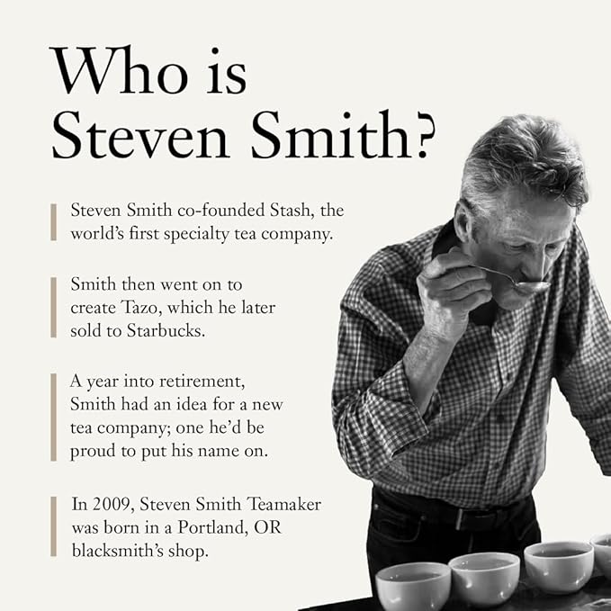 Steven Smith Teamaker Lord Bergamot No. 55, Caffeinated, Sugar-Free, Sustainably Grown, Full Leaf Earl Grey Black Tea Bags, 15 Sachets, 1.2oz each - Bloomnest