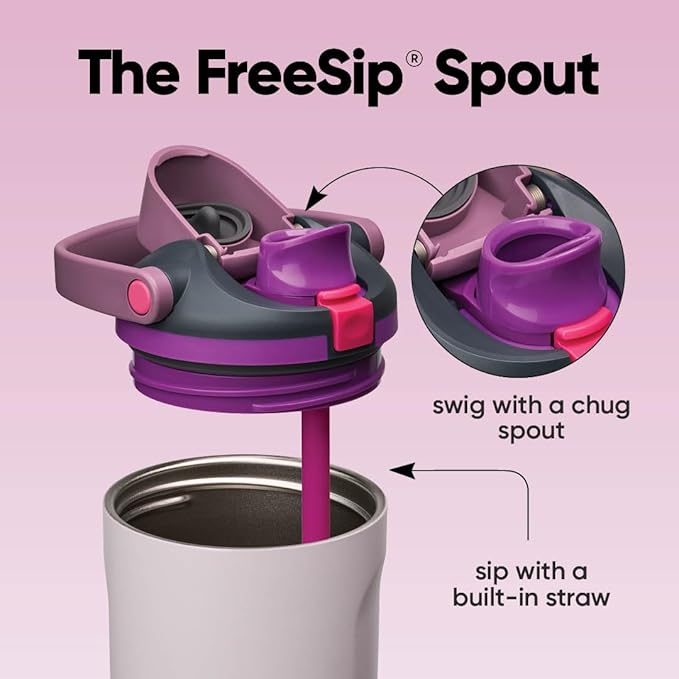 Owala FreeSip Sway Insulated Stainless Steel Water Bottle with Two-Way Spout, Built-In Straw and Bucket Handle, Made for Travel, School, and Sports, 40oz, BPA Free, Leak Proof, Dreamy Field Owala
