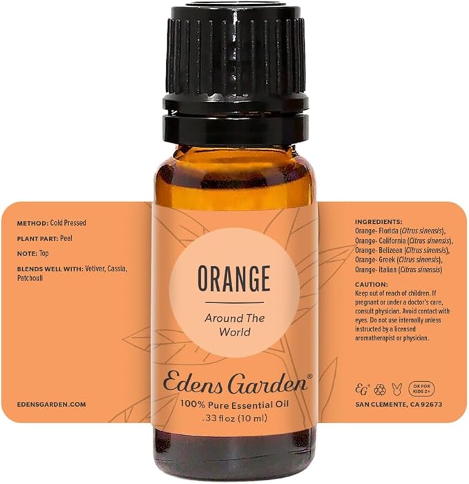 Edens Garden Orange Around The World Essential Oil- 100% Pure Premium Grade, Undiluted, Natural, Therapeutic, Aromatherapy, The Best for Diffuser, Skin, Candle, Laundry 10 ml (.33 fl oz) EdensGarden