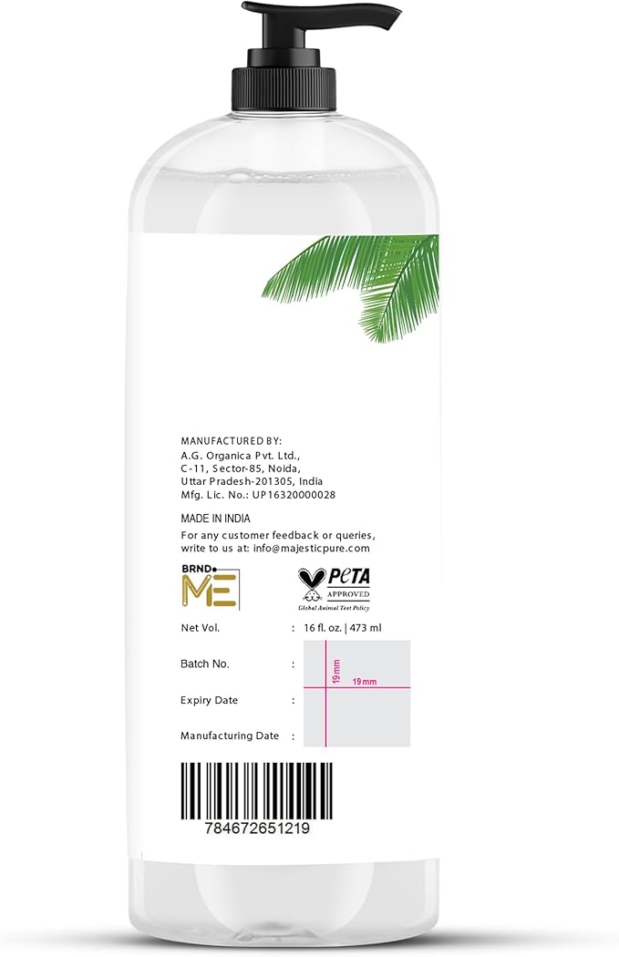 Majestic Pure Fractionated Coconut Oil - Relaxing Massage Oil, Liquid Carrier Oil for Diluting Essential Oils - Skin, Lip, Body & Hair Oil Moisturizer & Softener - 16 fl oz - Bloomnest