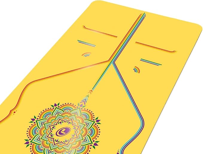 Liforme Travel Yoga mat – Patented Alignment System, Warrior-Like Grip, Non-Slip, Eco-Friendly, Ultra-Lightweight and Sweat Resistant, Made with Natural Rubber