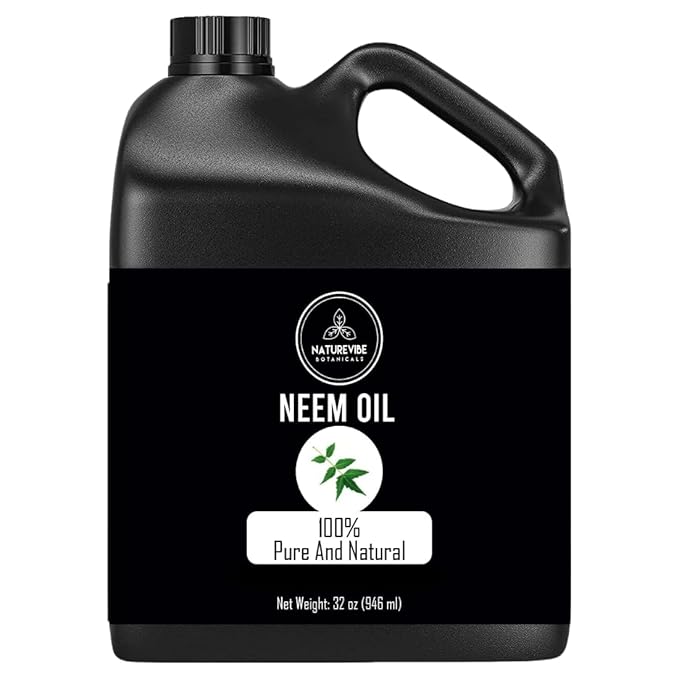 Naturevibe Botanicals Neem Oil 32 Ounces | 100% Pure and Natural | Great for Skin Care and Hair Care - Bloomnest