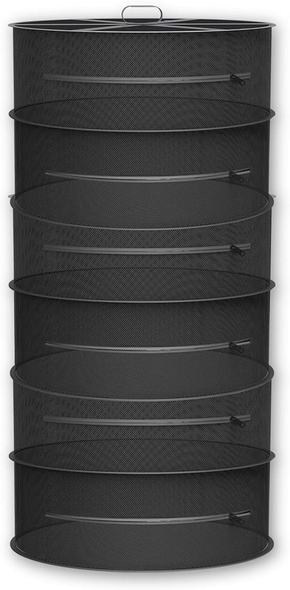 AC Infinity Herb Drying Rack, 6-Layer Hanging Mesh Net for Plants, Seeds, and Buds, 24" Diameter Fit in Grow Tents Closets Hydroponics - Bloomnest