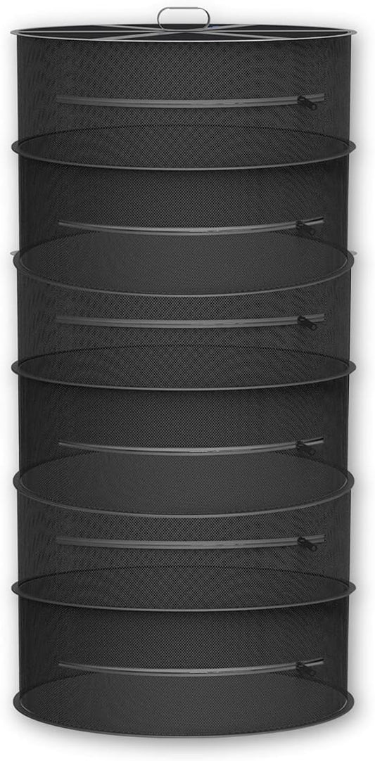 AC Infinity Herb Drying Rack, 6-Layer Hanging Mesh Net for Plants, Seeds, and Buds, 24" Diameter Fit in Grow Tents Closets Hydroponics - Bloomnest