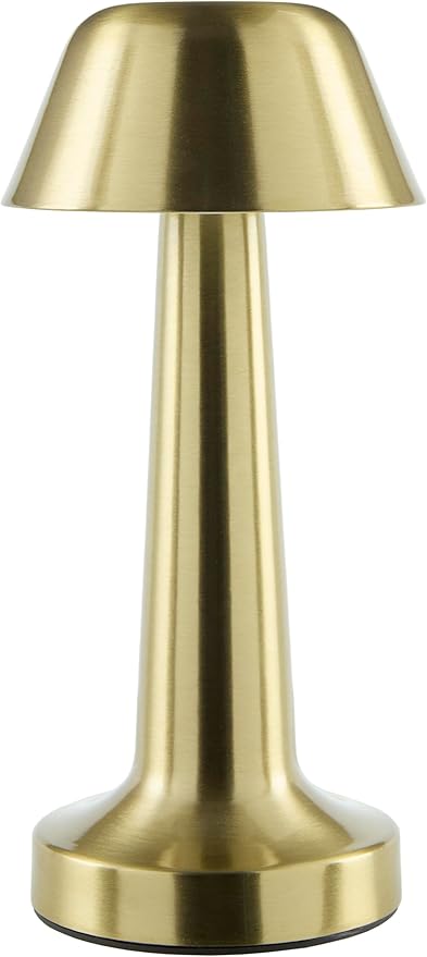 Mark&Day Table Lamps, Tasheika Traditional Metallic - Brass Bedside Table Lamp for Nightstand Bedroom, Living Room or Office (9" H x 4" W x 4" D) - Bloomnest