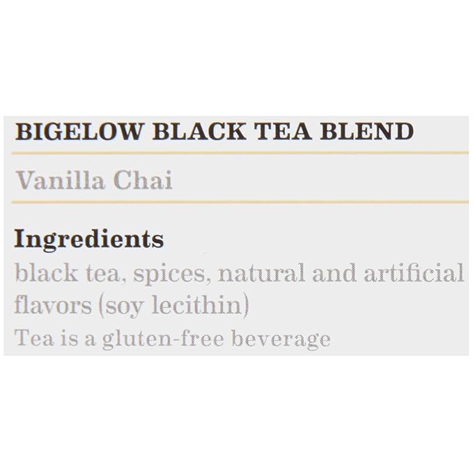 Bigelow Vanilla Chai Tea Bags 28-Count Box (Pack of 1) Black Tea Bags with Spices and Vanilla Flavor Rich in Antioxidants - Bloomnest