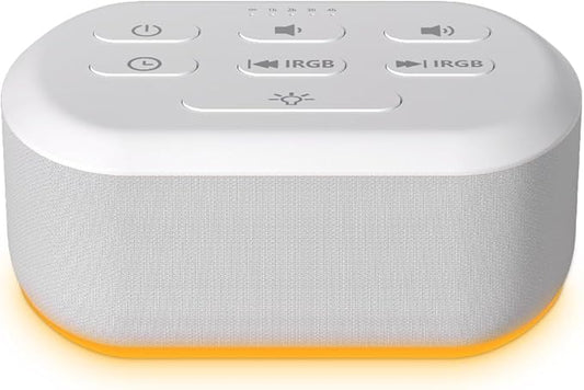 White Noise Machine Sound Machine 30 Soothing Sounds Brown Noise Machine with 12 Night Light Colors Sleep Sound Machine for Adults Baby Kids Noise Canceling for Office Home Privacy Auto-Off Timer