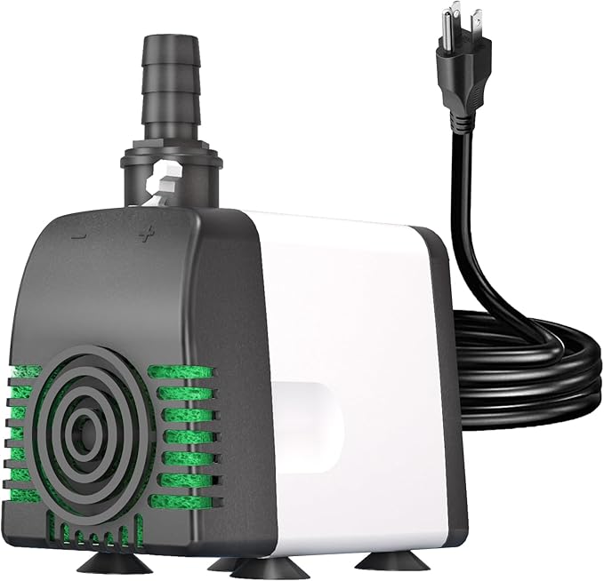 880GPH Submersible Water Pump, Pond Pumps with Over Heating Protection Adjustable Flow Rate Desin 6.5ft High Lift for Fountains, Hydroponics, Ponds, Aquariums & More - Bloomnest