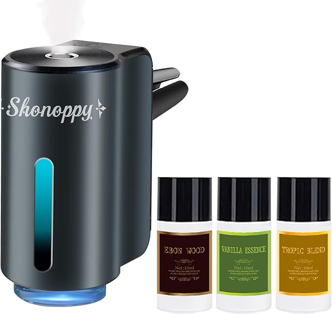 Smart Car Air Freshener Diffuser,Car Aroma Diffuser Air Freshener Spray Automatic with 6PCS Cologne Aromatherapy Oil (Grey 3PCS) - Bloomnest