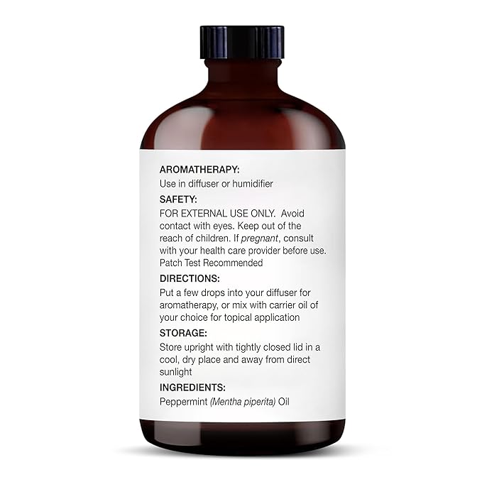 Majestic Pure Peppermint Essential Oil with Glass Dropper - Huge 4 Fl Oz - 100% Pure and Natural Peppermint Oil - Premium Grade Essential Oils for Diffuser, Aromatherapy, Soap and Candle Making - Bloomnest