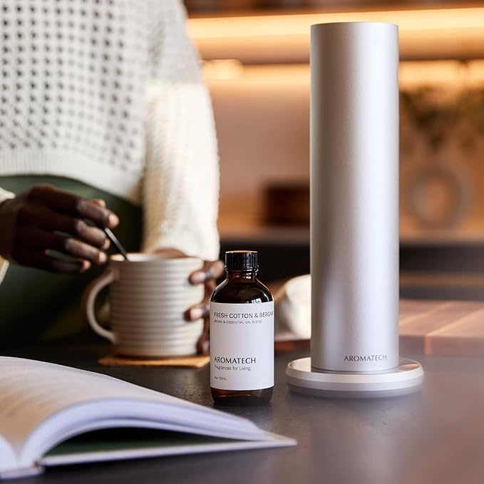 Aromatech Fresh Cotton and Bergamot Essential Oil Blend: Luxury Hotel Inspired Aromatherapy with Bergamot, Fresh Cotton & Sandalwood for Ultrasonic Diffusers & Nebulizers - 4 fl oz, 120 mL - Bloomnest