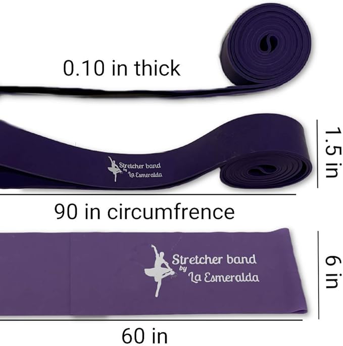 La Esmeralda Stretch Bands Set of 2 for Ballet, Dancers, Gymnastics .Resistance Bands to Improve Flexibility, Splitting and Strenght. 3 Colors, Gift Box, Instruction Booklet, Carry Bag Including. - Bloomnest