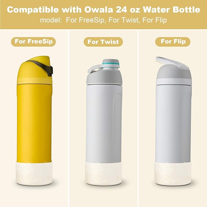 Silicone Boot for Owala Water Bottle 24 oz 32 oz 40 oz, Anti-Slip Protective Sleeve for FreeSip/Twist/Flip Stainless Steel Water Bottles Accessories BEONSKY