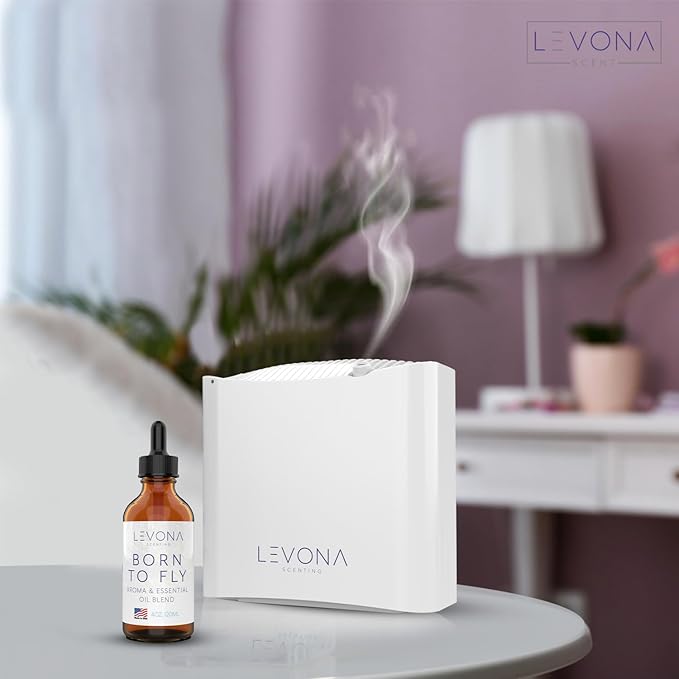 Levona Scent Essential Oils - Scents for Home, Hotel & Office Use - Perfect for Home Diffuser & Humidifiers - Aroma Fragrance Oil, Ideal for Massage, Relaxation, and Spa - Born to Fly, 120ml LEVONASCENT