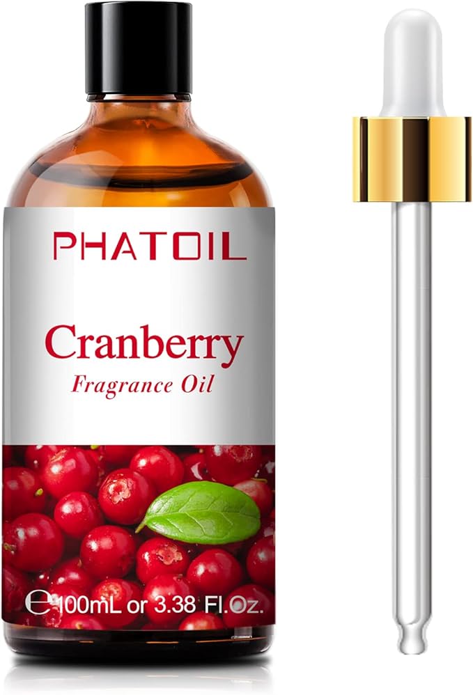 PHATOIL 3.38FL.OZ Cranberry Fragrance Oils for Aromatherapy, Essential Oils for Diffusers for Home, Perfect for Diffuser, Yoga, Skin Care, DIY Candle and Soap Making - 100ml - Bloomnest