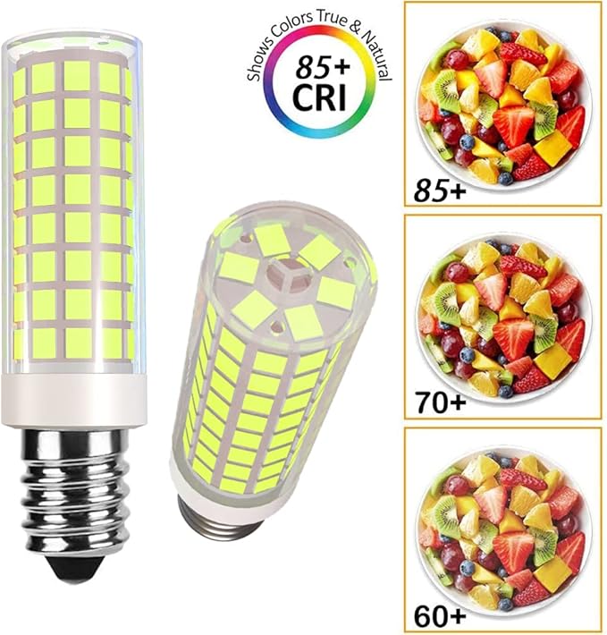 E14 LED Bulb E14 European Base Bulb E14 Cooker Hood Bulb E14 Chandelier Light Bulb 120V Replace Salt lamp,home lighting, kitchens lighting 8W(80W Halogen Equivalent)4-Pack(Daylight White 6000K) - Bloomnest