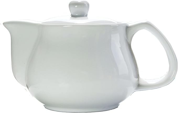 Porcelain Teapot, 9oz Small Tea Pot with Stainless Steel Filter Classical Chinese Tea Pots (White) - Bloomnest