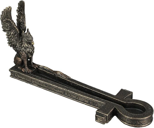 Veronese Design 5 1/8" Tall Egyptian Griffin Ankh Incense Holder Resin Sculpture Spirtual Gift Handpainted Bronze Statue - Bloomnest