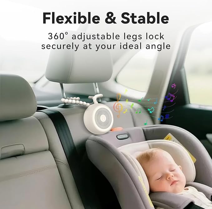 Easysleep Portable Sound Machine for Baby Adult White Noise Machine with 30 Soothing Sounds 32 Volume Levels 4 Timer Sleep Soother Rechargeable Shush Brown Noise Machine for Home, Travel & Office