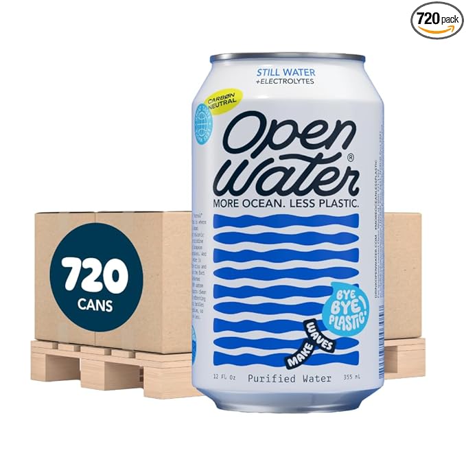 Open Water - Still 12oz Cans (Mini Pallet 60 Cases 720 cans - Canned Still Water)