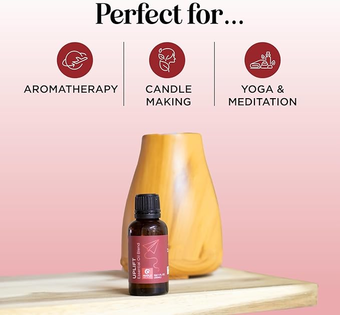 Uplift Aromatherapy Essential Oil Blend - Happy Essential Oil Blend with Calming Essential Oils for Diffusers for Home and Travel with Citrus Essential Oils and Pure Aromatherapy Oils for Diffusers - Bloomnest