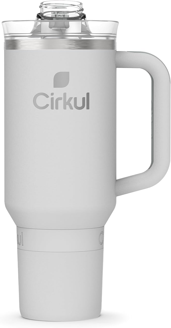 Cirkul 40oz. Fog Stainless Steel Tumbler with Handle, All-Day StrawSip™, Double-Wall Insulated