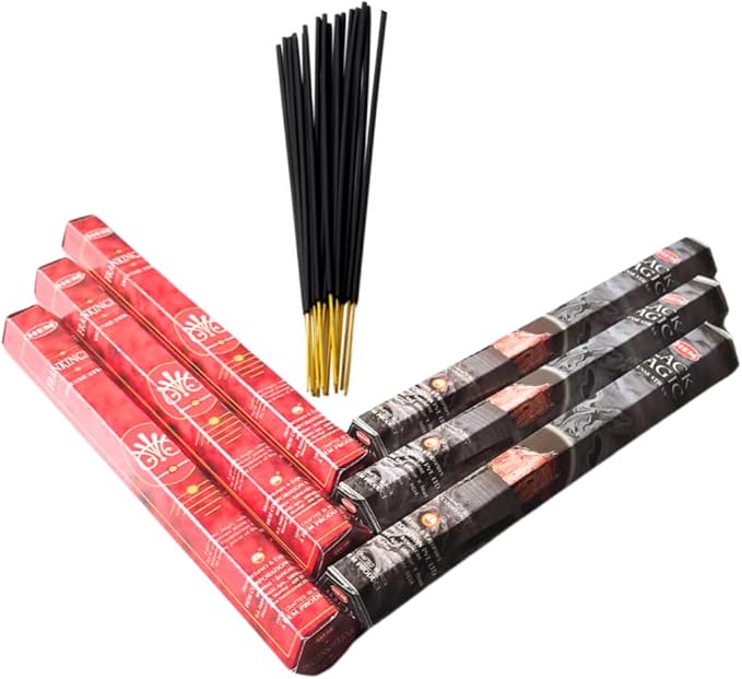 Sandalwood & Vanilla Incense from Hem Bundled with ANKCIENSE Incense Holder Bundle, Variety Pack of 120 Sticks (Frankincense & B Magic) ANKCIENSE
