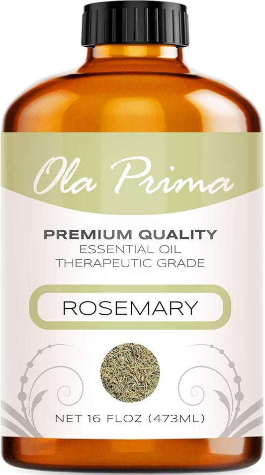 Ola Prima Rosemary Essential Oil (16oz Bulk) for Aromatherapy, Diffuser, Mood Booster – Rosemary Oil for Hair Growth - Bloomnest