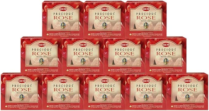 Precious Rose Incense Cones and Cone Incense Burner Bundle Insence Insense Hem Incense TRUMIRI