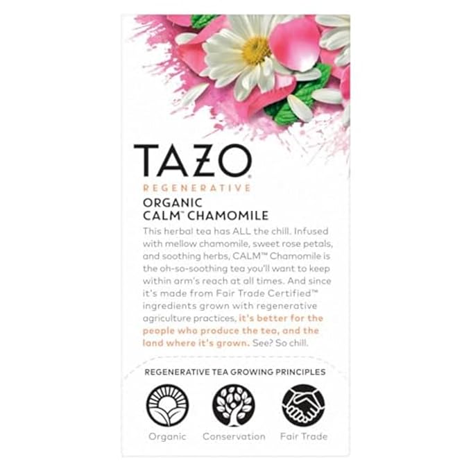 TAZO Calm Chamomile Herbal Tea Bags, Caffeine Free, 96 Total Tea Bags (16ct - Pack of 6) - Bloomnest