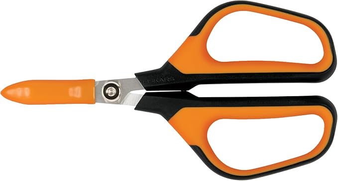 Fiskars Comfort Loop Pruning Snips, Garden Gifts for Women, Extra Large SoftGrip Handle, Yard and Garden Tools 7", Orange/Black - Bloomnest