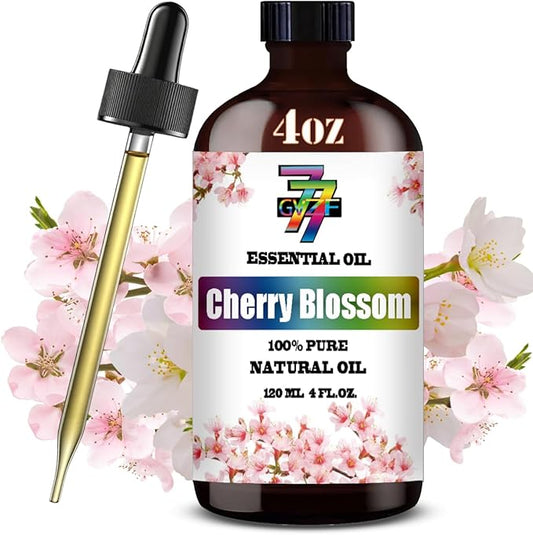 Cherry Blossom Essential Oil (4 oz/120 ml) — Cherry Blossom Oils for Aromatherapy, diffusers, humidifiers, Home fragrances, DIY Skincare, soap Making, DIY Candle, Relaxation, Yoga, and Meditation - Bloomnest