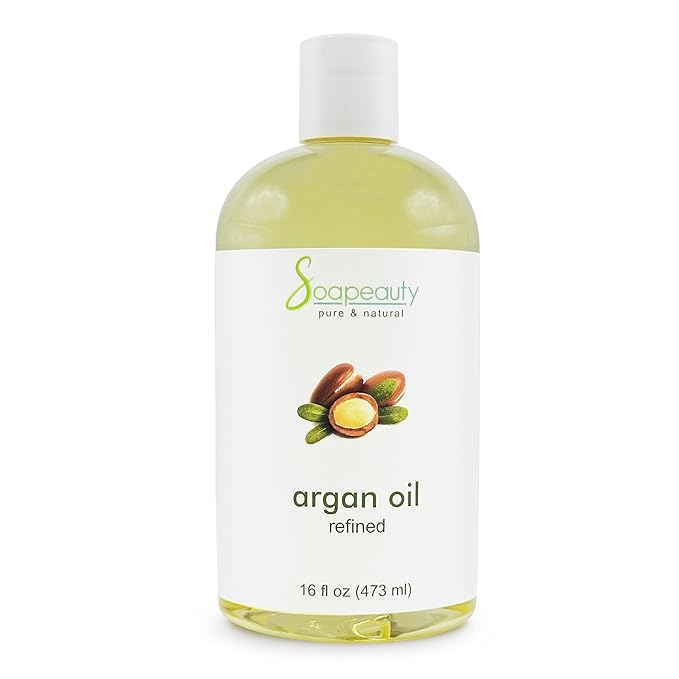 Soapeauty ARGAN OIL | 100% Natural & Pure | Cold Pressed & Deodorized | Carrier for Essential Oils, Face, Body and Skin Care, Hair Growth & Moisturizer | 16 fl oz - Bloomnest