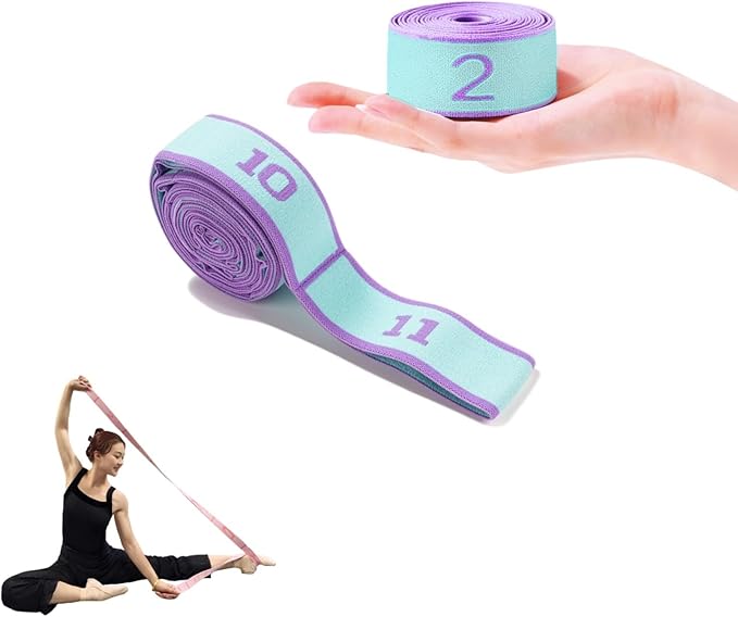 Multi-Loop Stretch Band - Yoga, Pilates, Ballet, and Physical Therapy Stretching Strap for Flexibility, Leg Stretching, and Exercise - Durable Stretching Equipment for Dance and Fitness - Bloomnest
