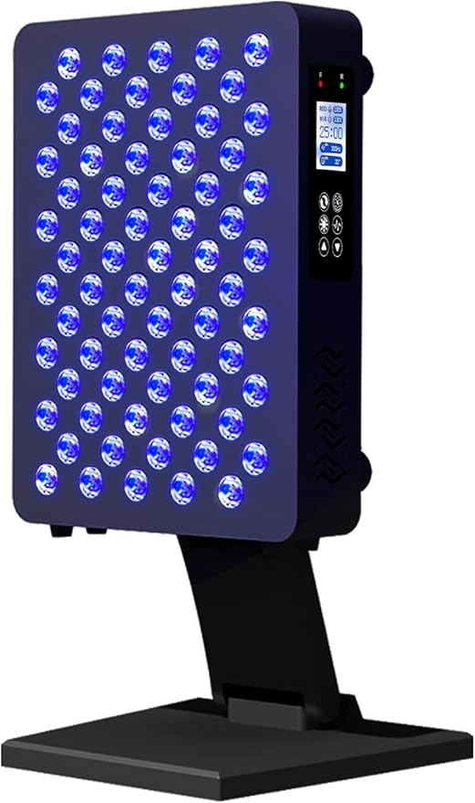 Blue/Yellow Light Therapy – 460/590nm Wavelengths Full Body Blue Yellow Light Therapy Device, Touch Control & HD Display, 70 LEDs Ideal for Body, Face, Improve, 350W Black Bloomnest