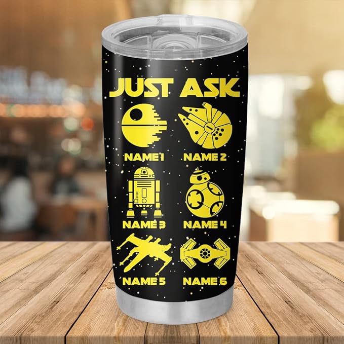Custom Best Papa In The Galaxy Personalized Tumbler Cup Father's Day Gift, Gift For Dad, Father, Papa, Grandpa 20oz Insulated Coffee/Tea Tumbler with Lid - Bloomnest