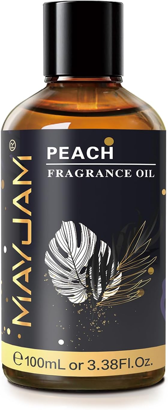 MAYJAM 100ML/3.38FL.OZ Peach Fragrance Oils with Glass Dropper, Essential Oils for Diffusers for Home, Long Lasting Scented Oils for Diffusers Soap Candle Making - Bloomnest