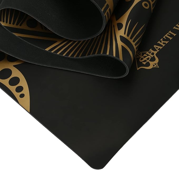 Shakti Warrior Shanti PU Yoga mat - Artist Designed, Premium eco friendly mats, Non Slip, Non Toxic, Great for Regular & Hot Yoga, Pilates and Work out (72 inch x 28 inch x 5mm Thick)k out (72 inch x 28 inch x 5mm Thick)