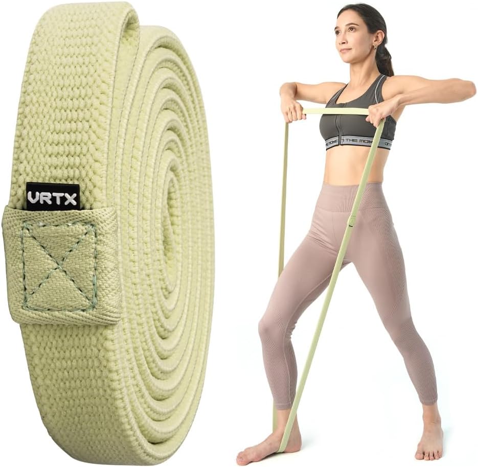 VRTX Fabric Resistance Bands for Men & Women | Long Exercise Band for Workout, Stretch, Yoga, Full Body Training | Soft Mesh Cloth, Non-Slip, High Durability Straps – Single Pack
