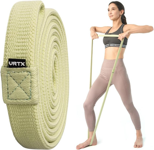 VRTX Fabric Resistance Bands for Men & Women | Long Exercise Band for Workout, Stretch, Yoga, Full Body Training | Soft Mesh Cloth, Non-Slip, High Durability Straps – Single Pack