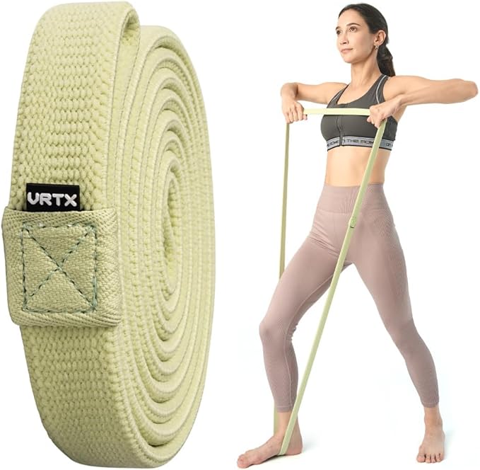 VRTX Fabric Resistance Bands for Men & Women | Long Exercise Band for Workout, Stretch, Yoga, Full Body Training | Soft Mesh Cloth, Non-Slip, High Durability Straps – Single Pack - Bloomnest