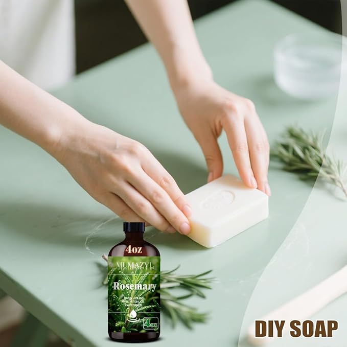 Rosemary Essential Oil, Rosemary Oil 4 Fl Oz 120ML for Diffuser Humidifier Yoga Cleaning DIY Candle Soap Making Essential Oils - Bloomnest