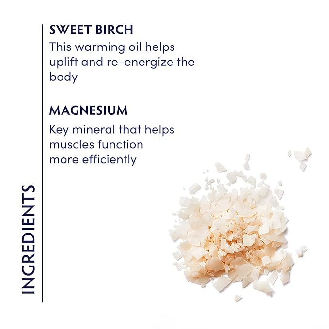 Naturopathica Sweet Birch and Magnesium Bath Flakes, Soothing Daily Bath Soak for Muscle Discomfort, Bathing Alternative to Epsom Salt, Relaxing Tension Relief Soak for Men and Women, 11 oz - Bloomnest