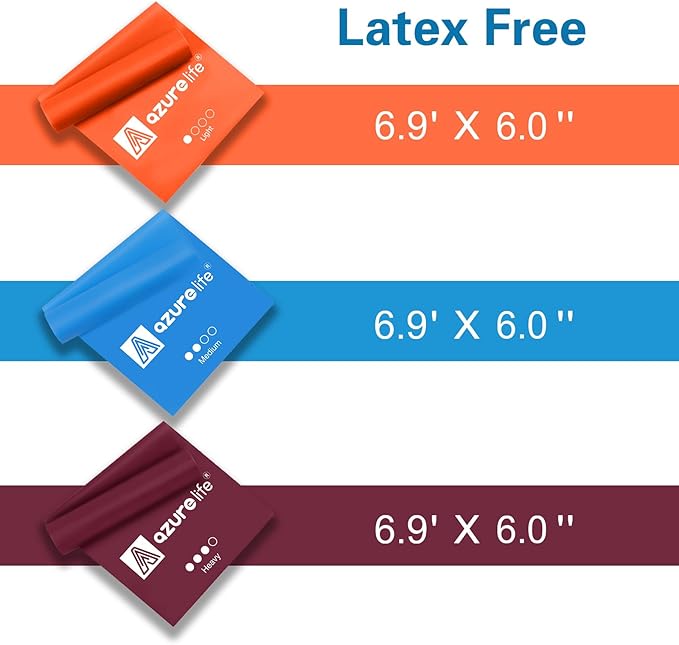 Resistance Bands,Professional Long Non-Latex Elastic Stretch Bands,Exercise Bands for Physical Therapy, Yoga, Pilates, Rehab, at-Home or The Gym Workouts, Strength Training - Bloomnest