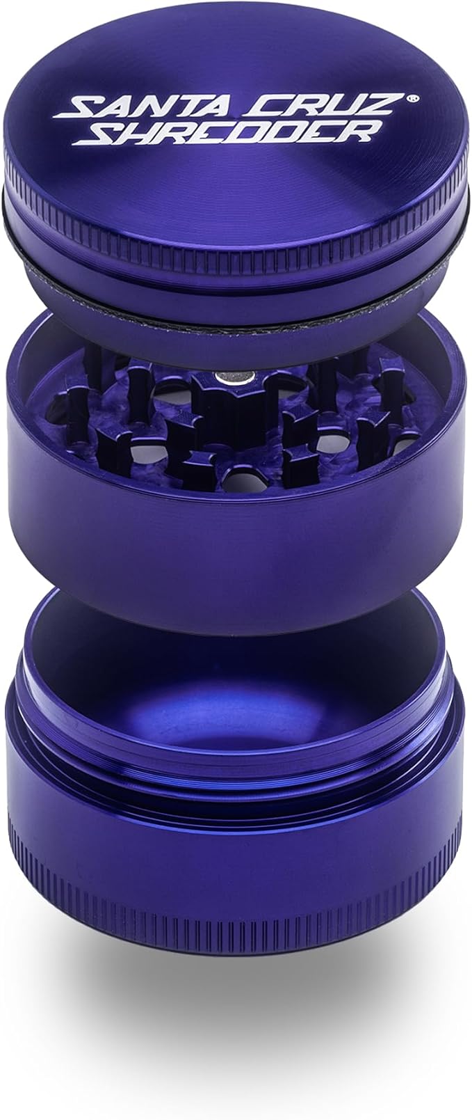 Santa Cruz Shredder Herb and Spice Grinder 3 Piece Medium 2 1/8" Superior Grip and Aluminium (Purple) - Bloomnest