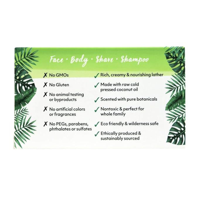 Coco Fiji Soap Bar for Face and Body Infused With Organic Coconut Oil, Coconut Lime, Essential Oil, Natural Soap for Moisturizing & Pore Purifying Skin, 7 oz,Pack of 2